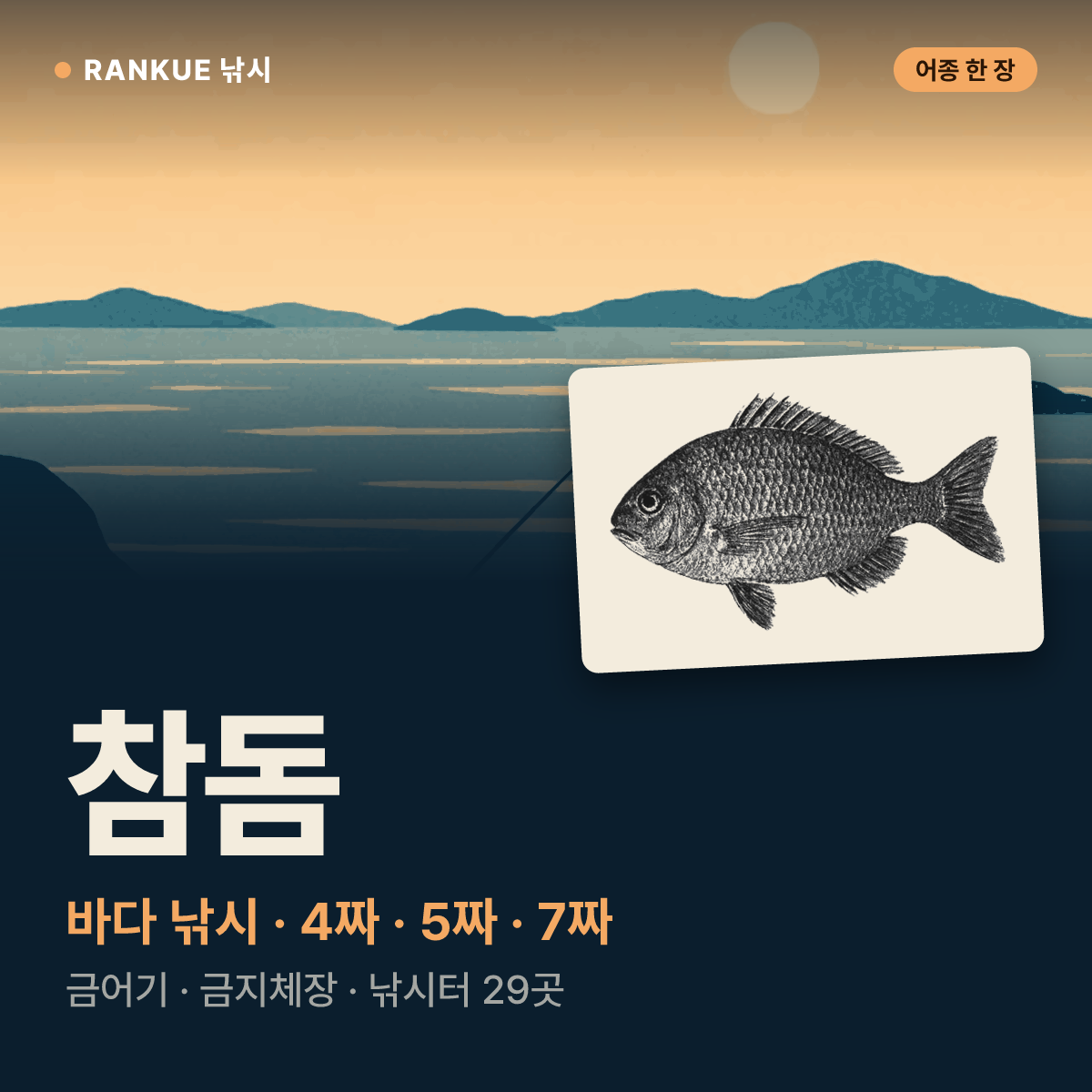 참돔 어탁 — 바다 낚시