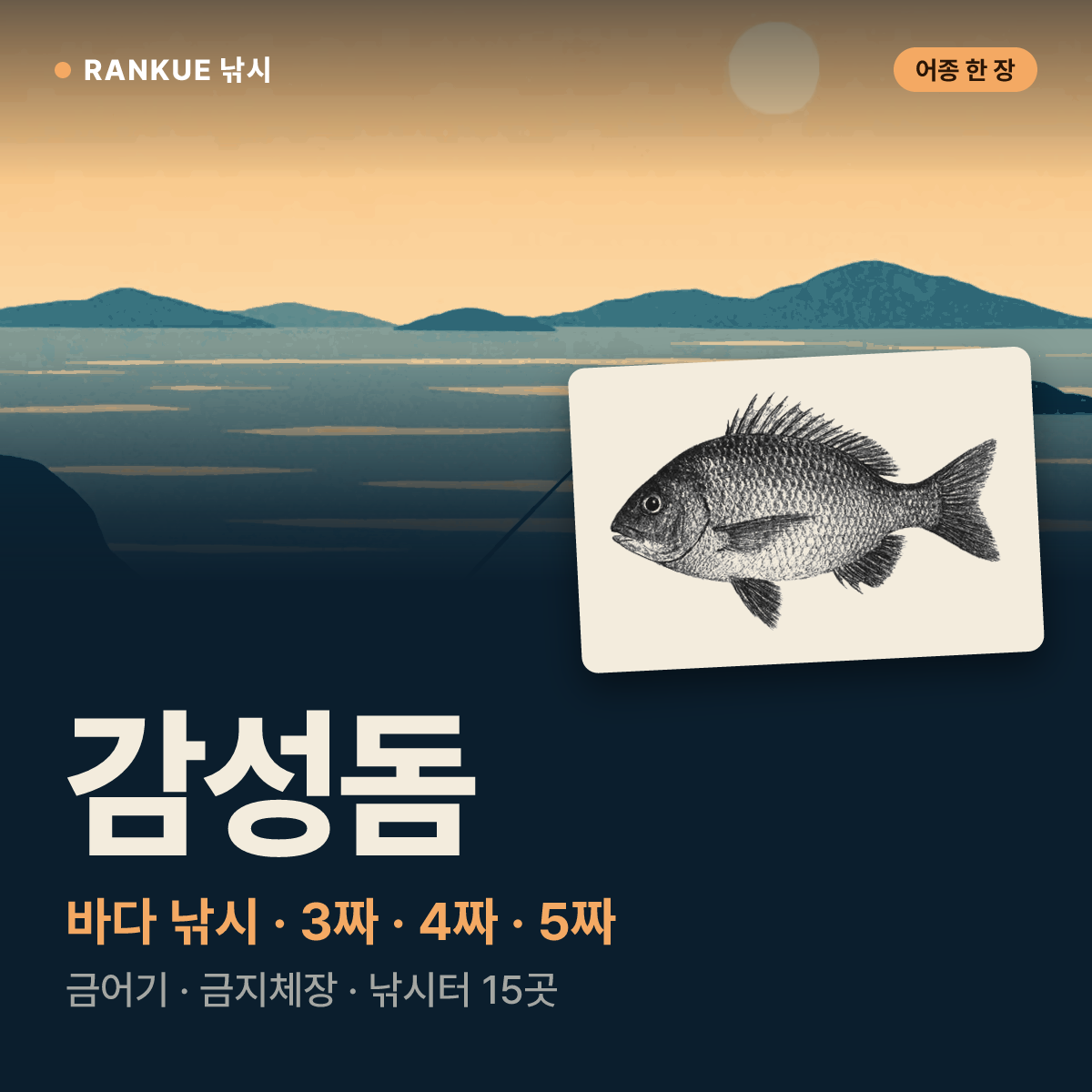 감성돔 어탁 — 바다 낚시