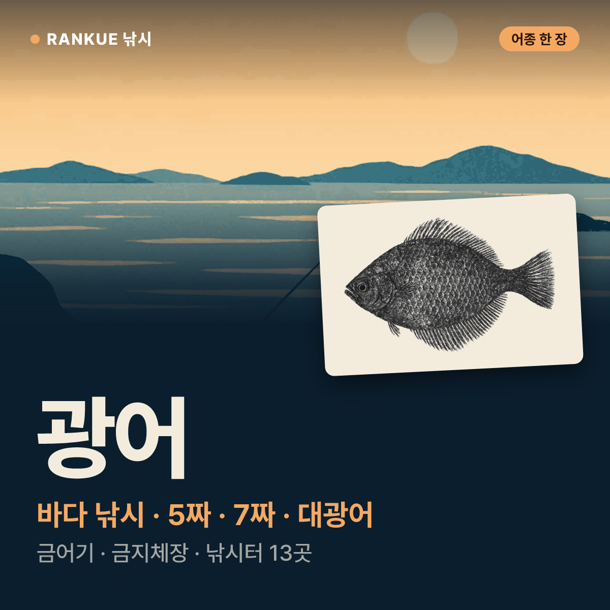 광어 어탁 — 바다 낚시