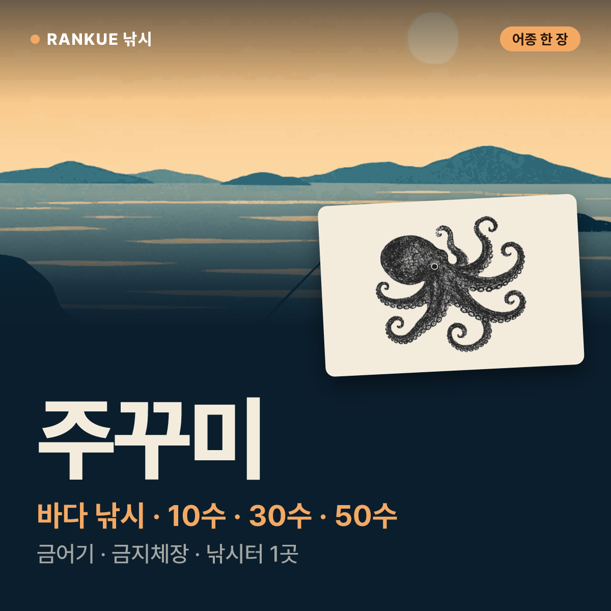 주꾸미 어탁 — 바다 낚시