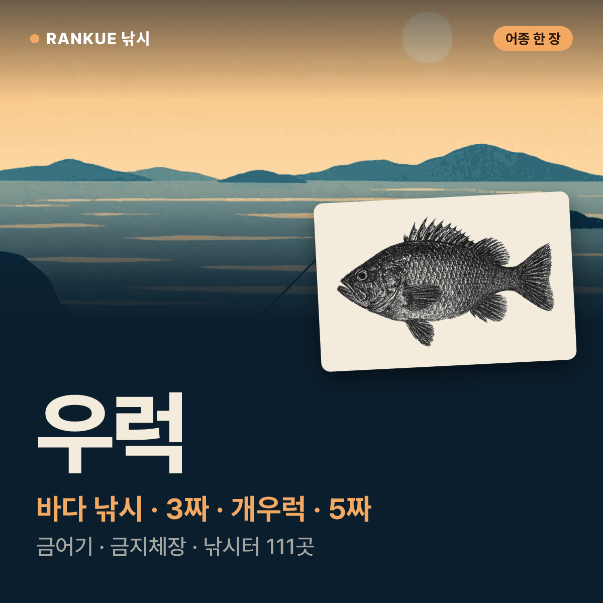 우럭 어탁 — 바다 낚시