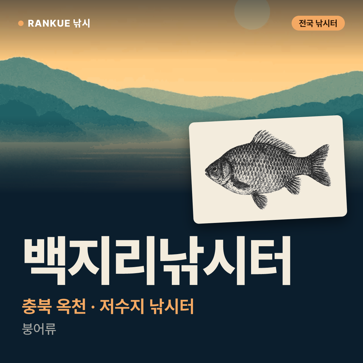 백지리낚시터 — 충북 옥천 저수지 낚시터