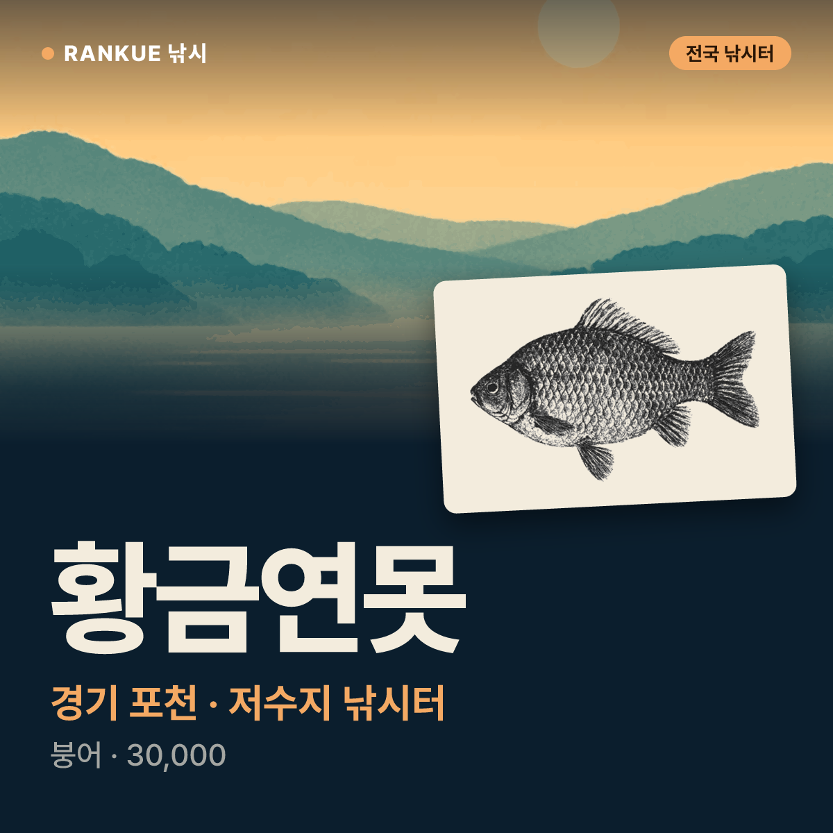 황금연못 — 경기 포천 저수지 낚시터