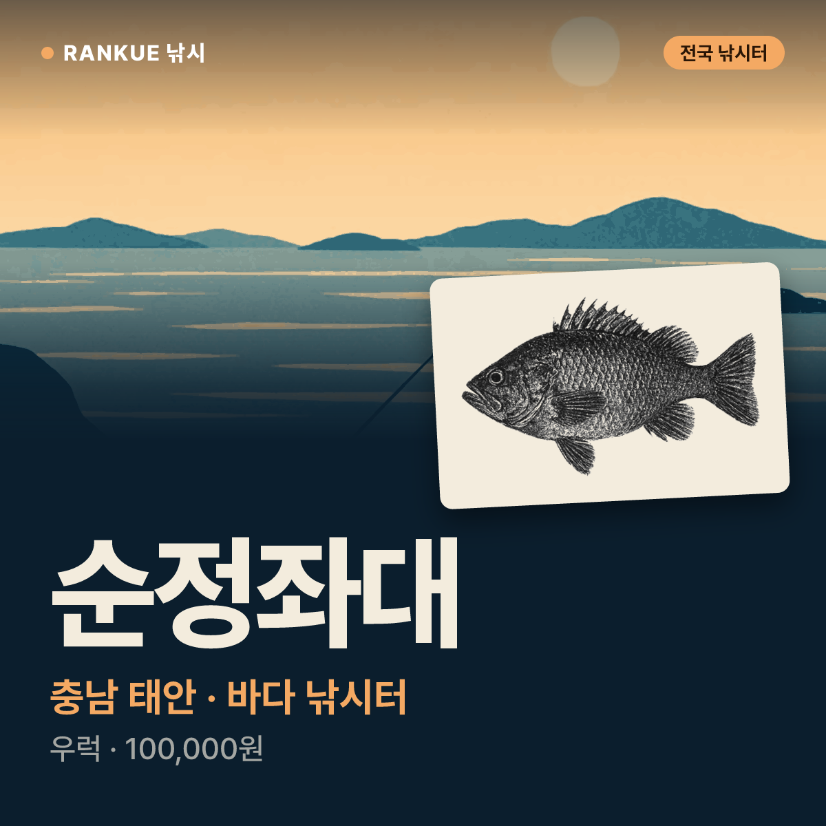 순정좌대 — 충남 태안 바다 낚시터