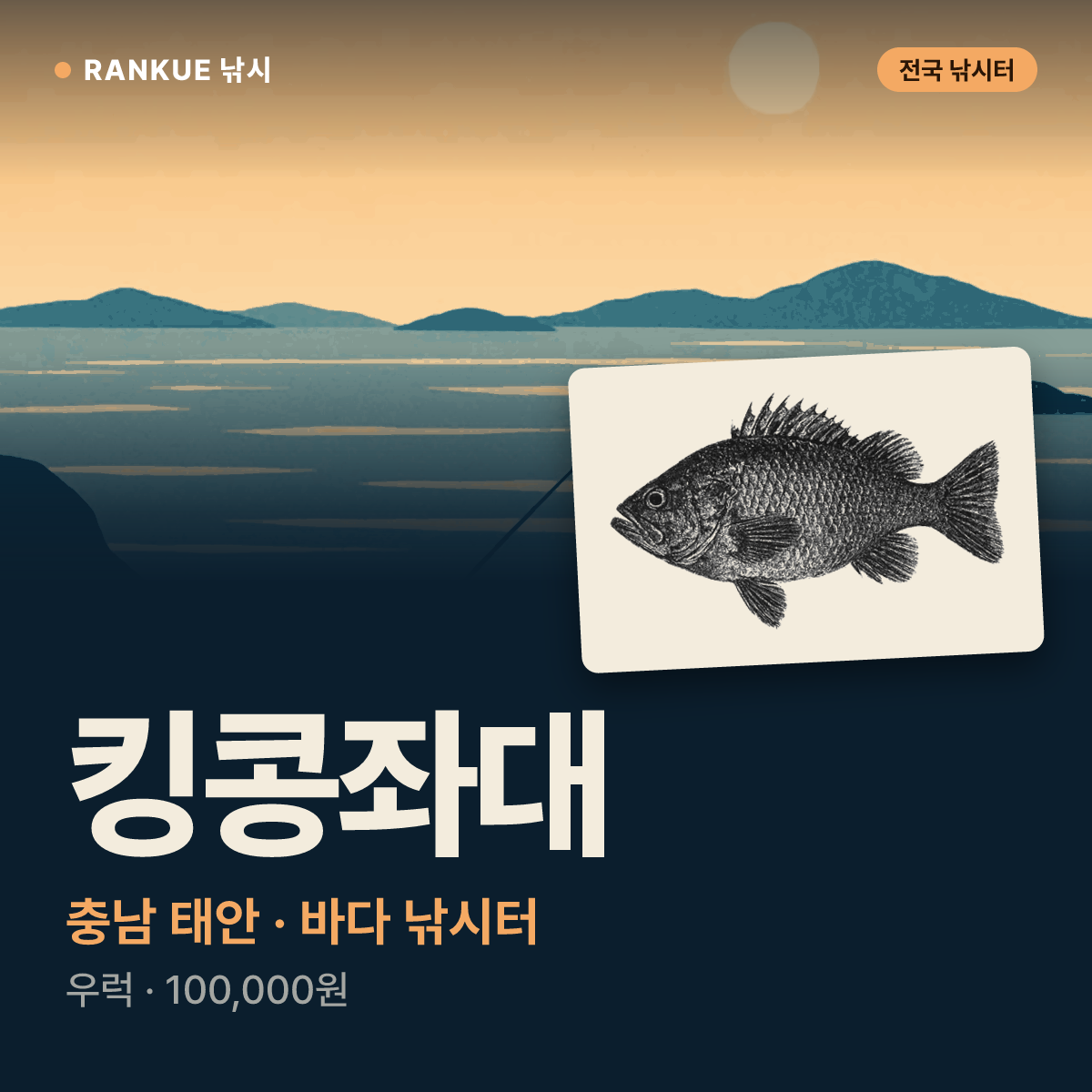 킹콩좌대 — 충남 태안 바다 낚시터