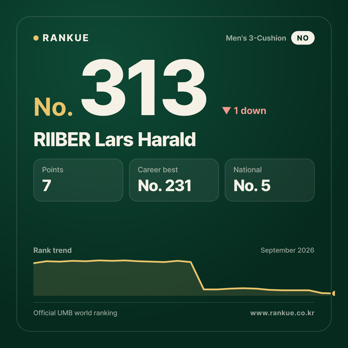 RIIBER Lars Harald — No.313