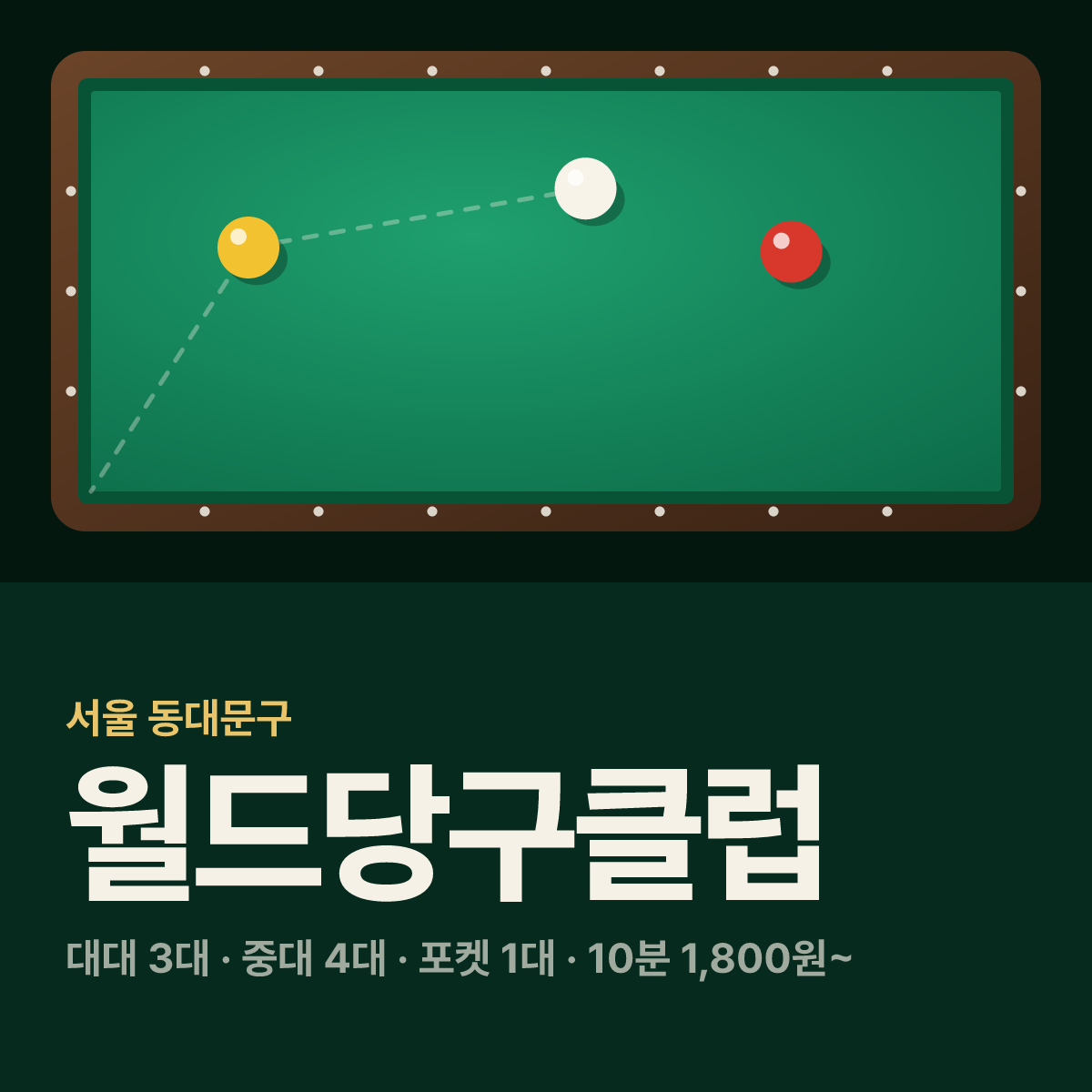 월드당구클럽 당구장 카드