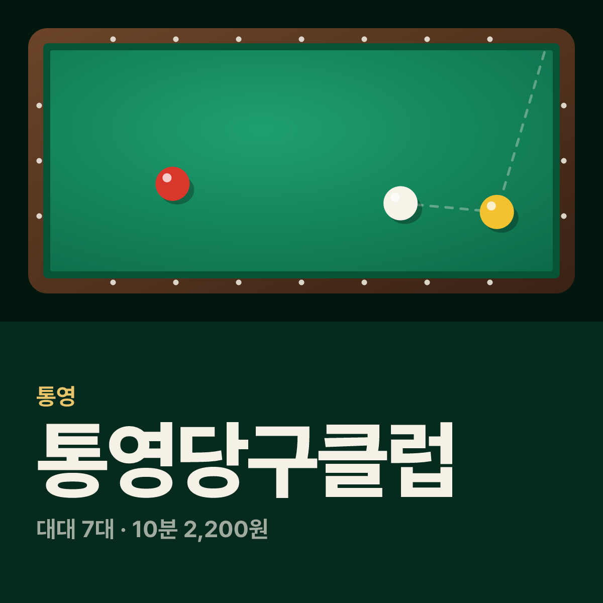 통영당구클럽 당구장 카드