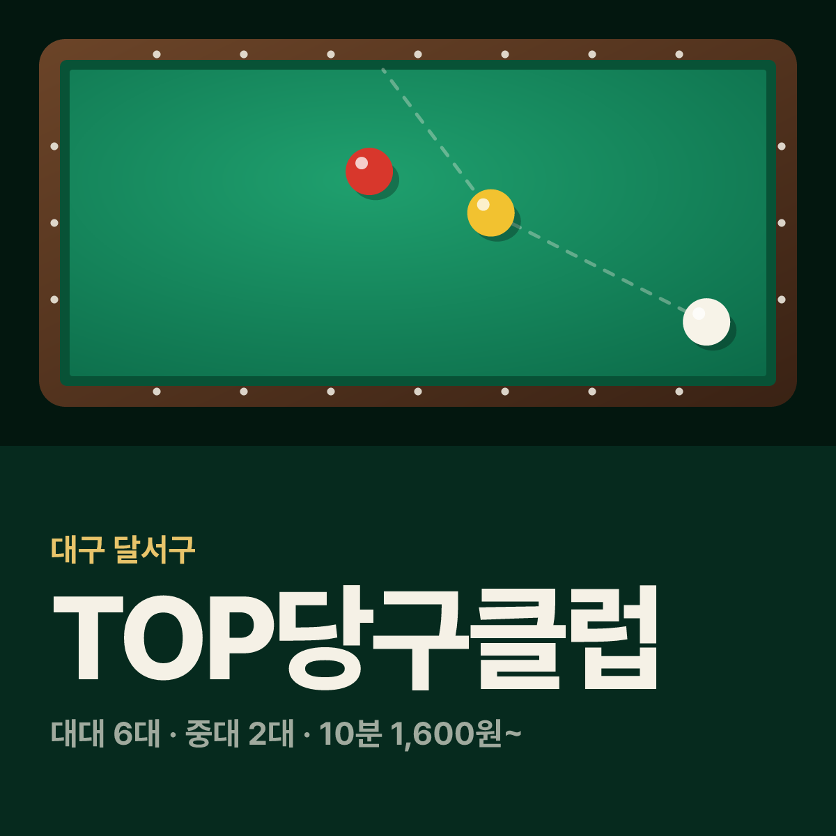 TOP당구클럽 당구장 카드