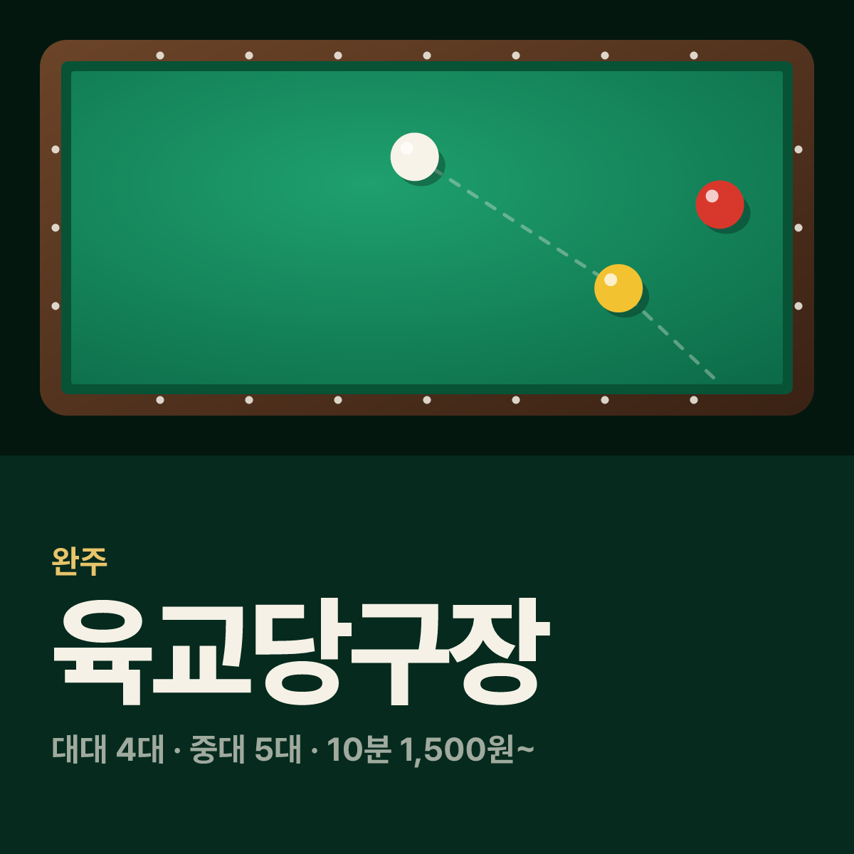 육교당구장 카드