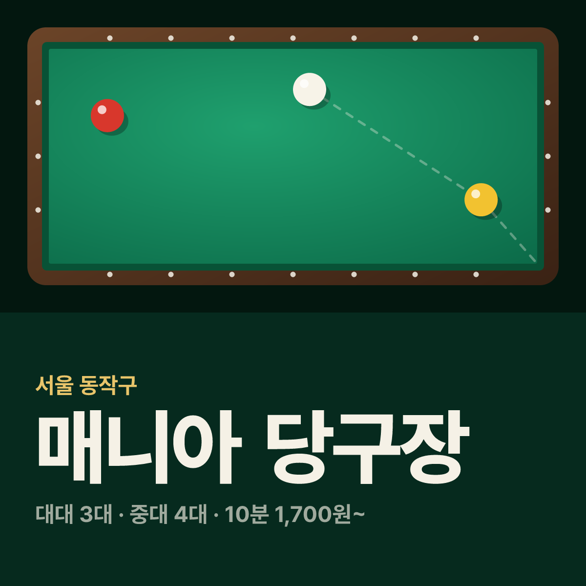 매니아 당구장 카드