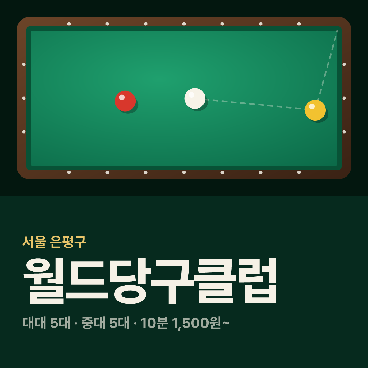 월드당구클럽 당구장 카드