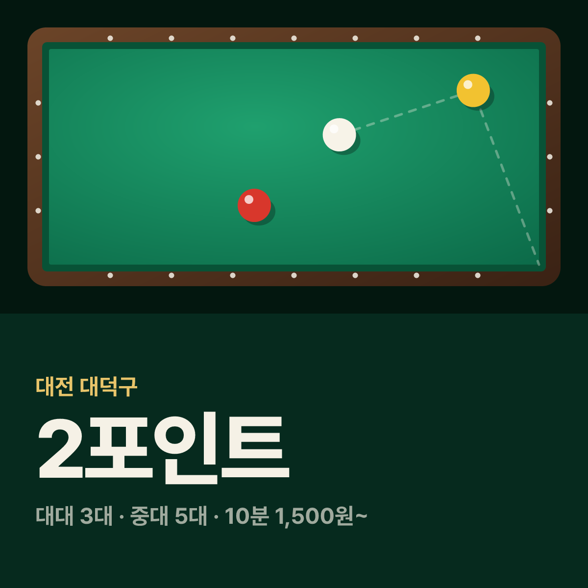 2포인트 당구장 카드