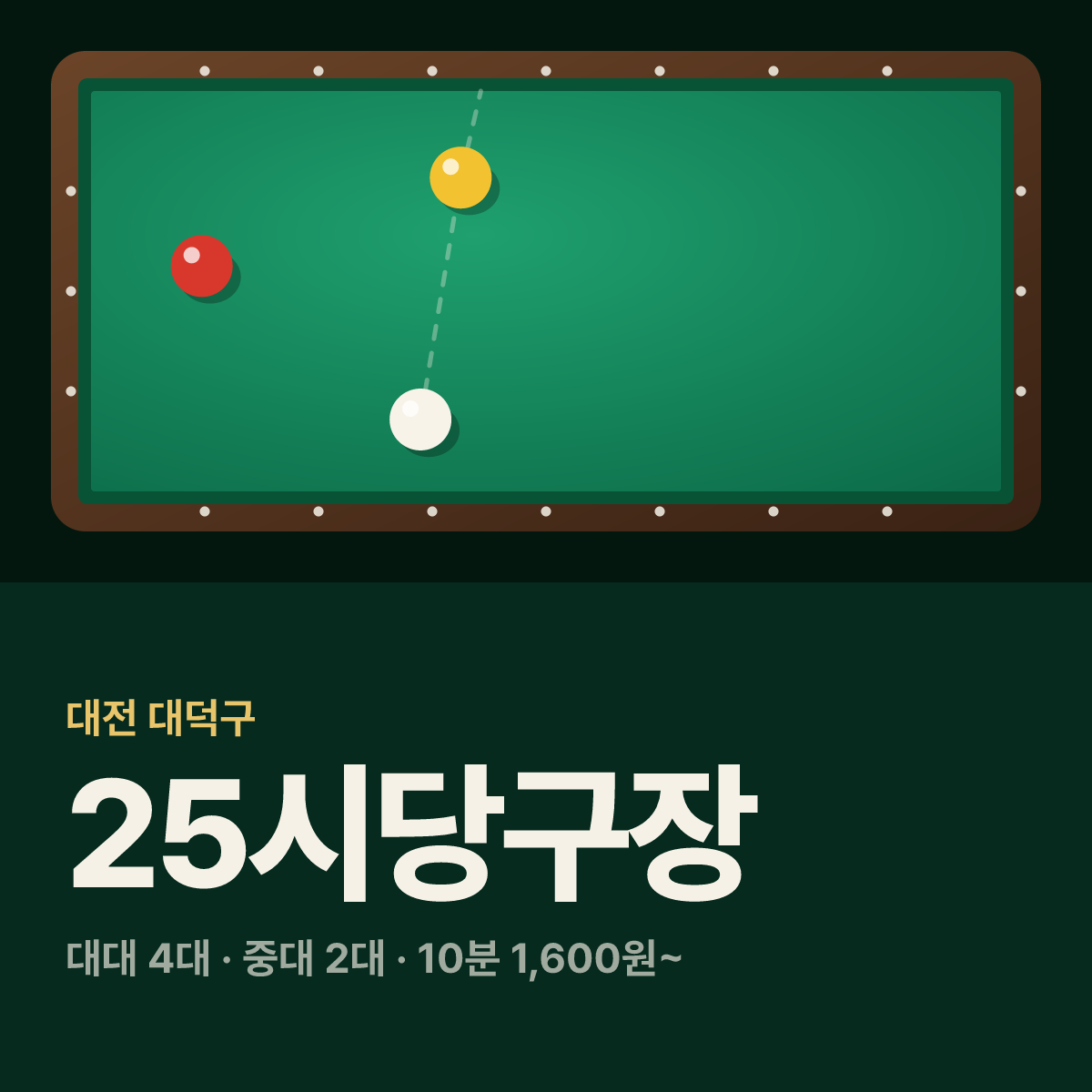 25시당구장 카드