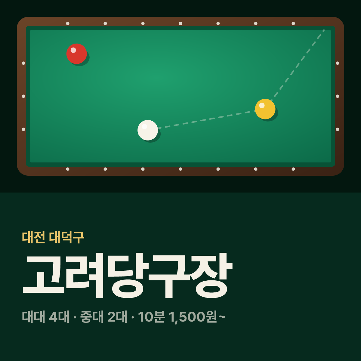 고려당구장 카드