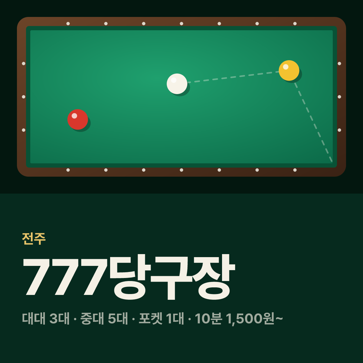 777당구장 카드