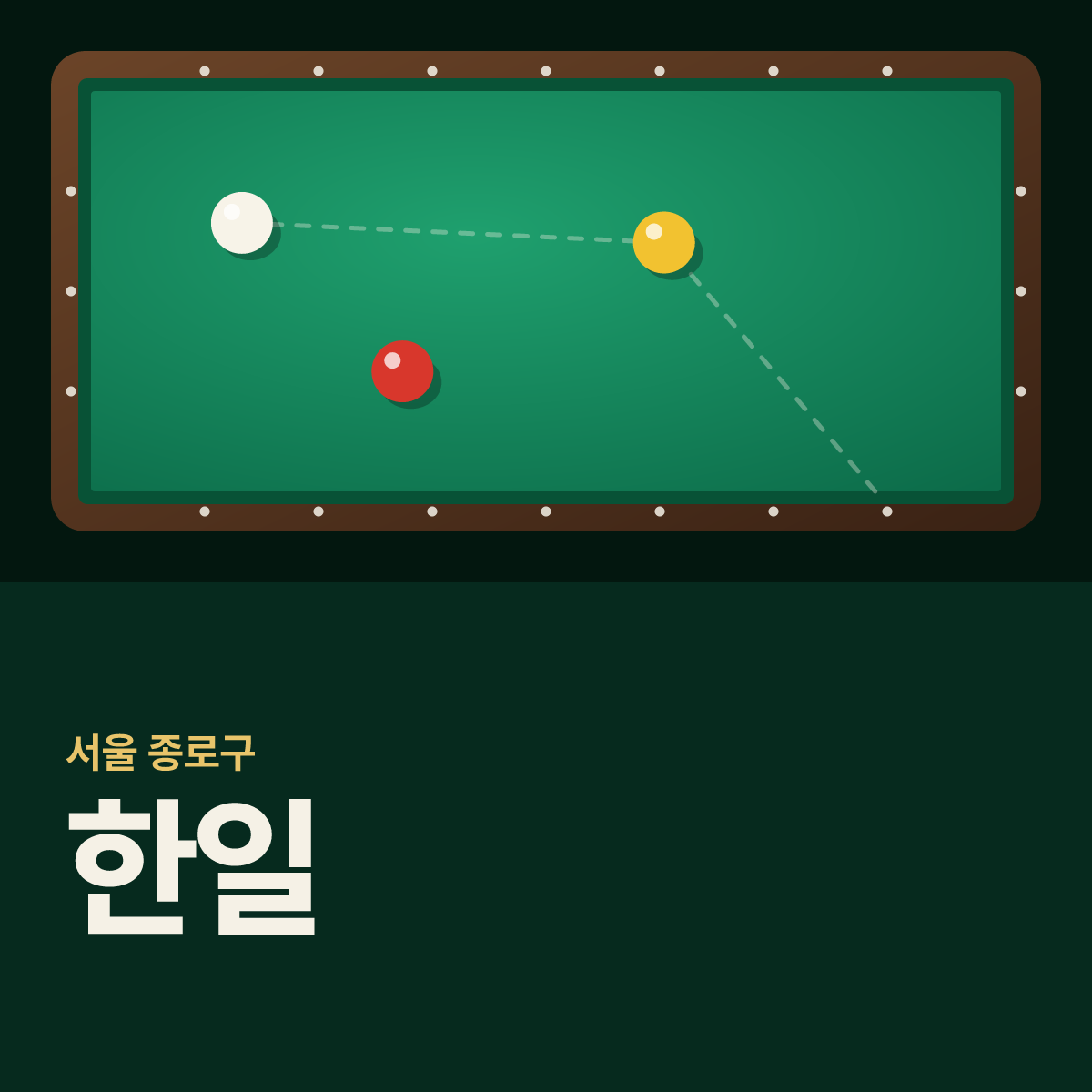 한일 당구장 카드
