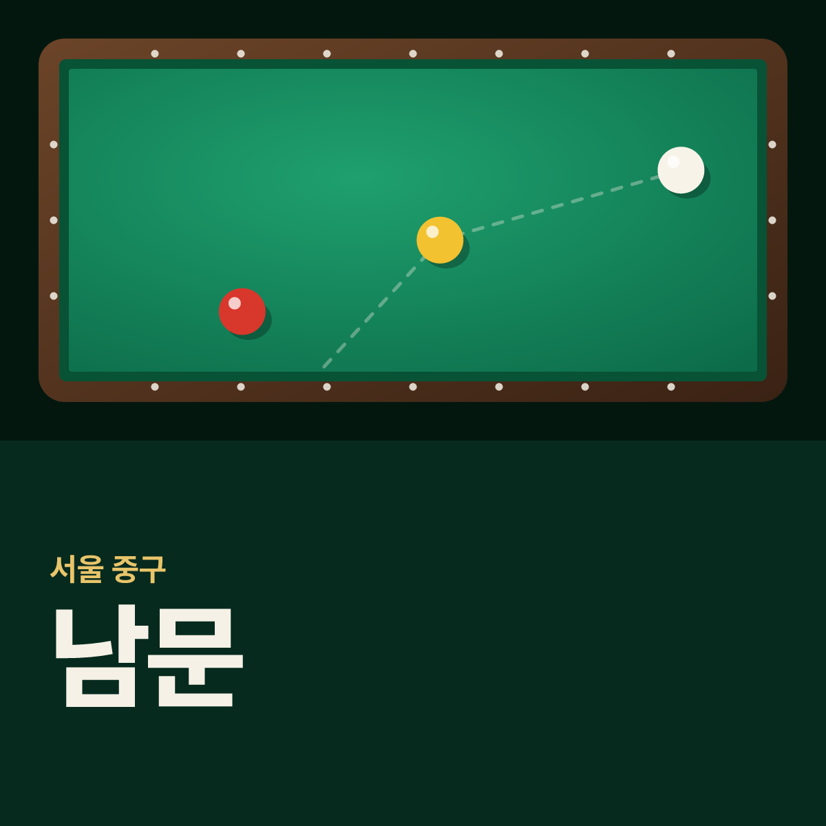 남문 당구장 카드