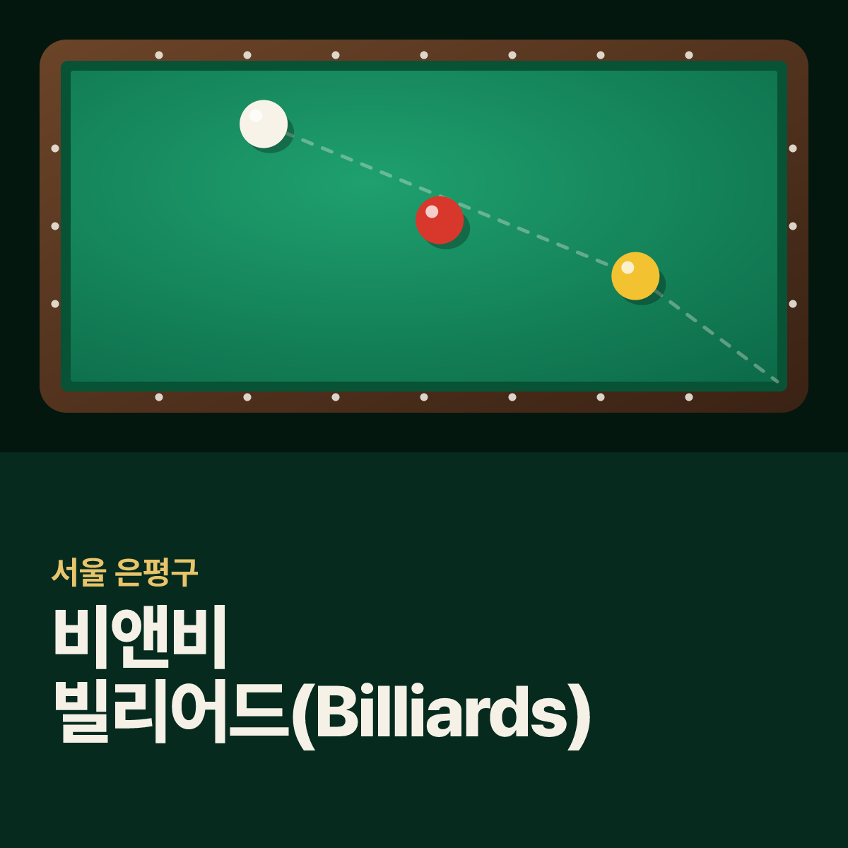 비앤비 빌리어드(Billiards) 당구장 카드