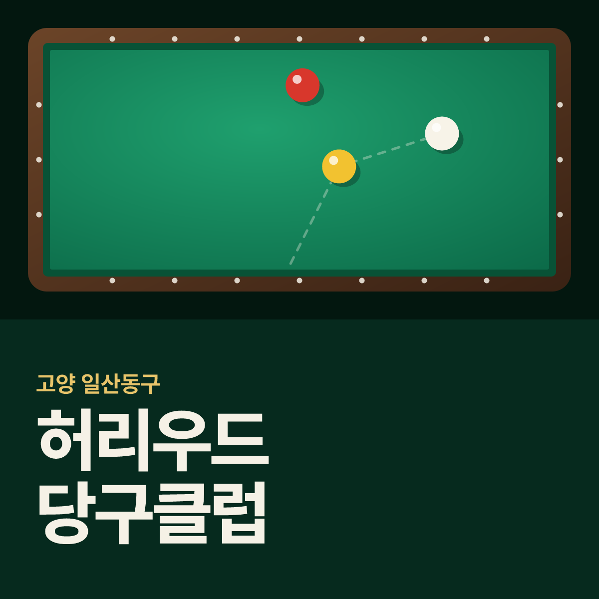 허리우드 당구클럽 당구장 카드