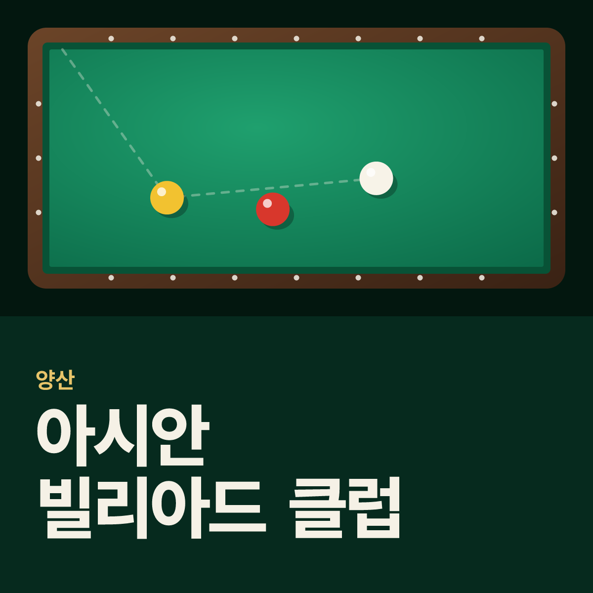 아시안 빌리아드 클럽 당구장 카드