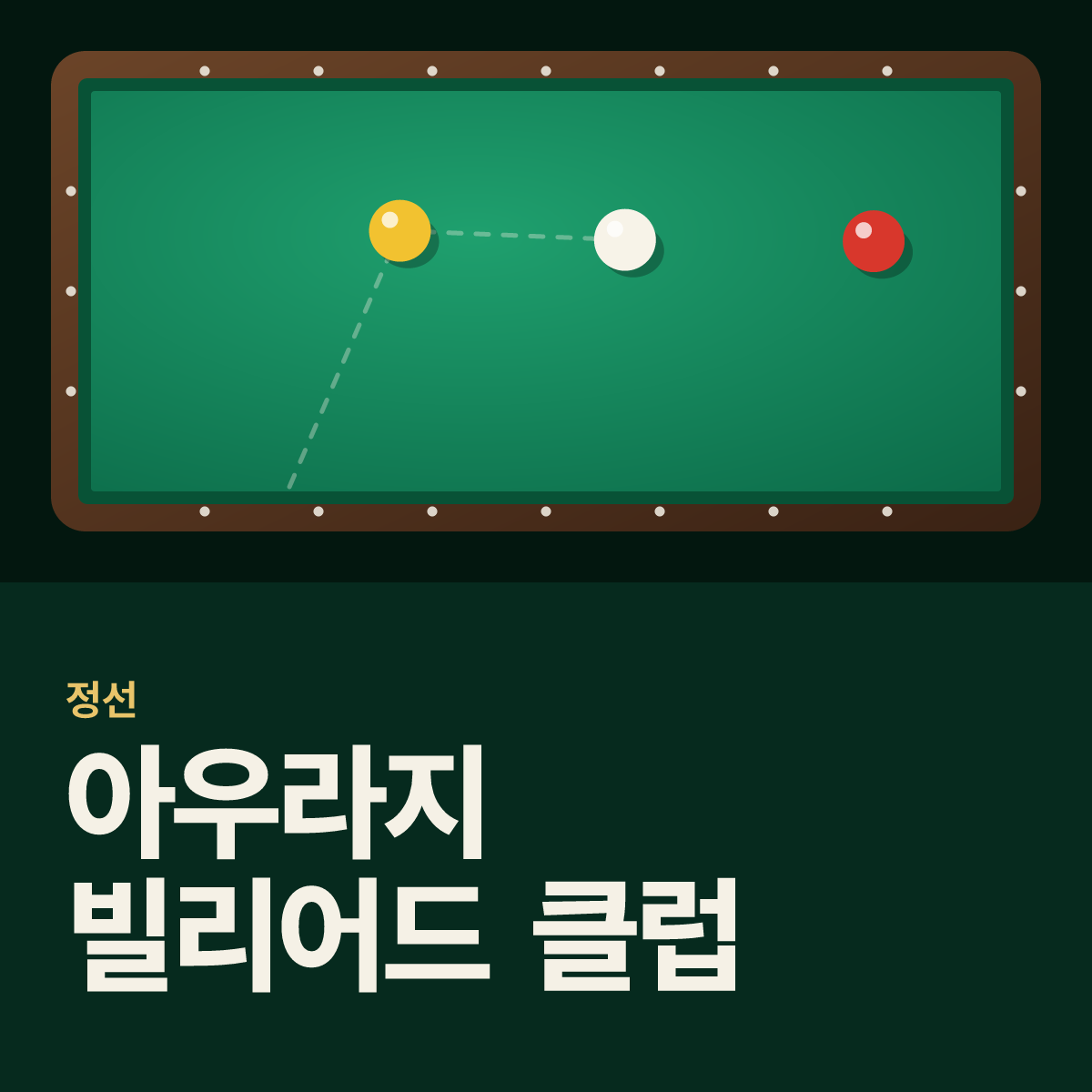 아우라지 빌리어드 클럽 당구장 카드