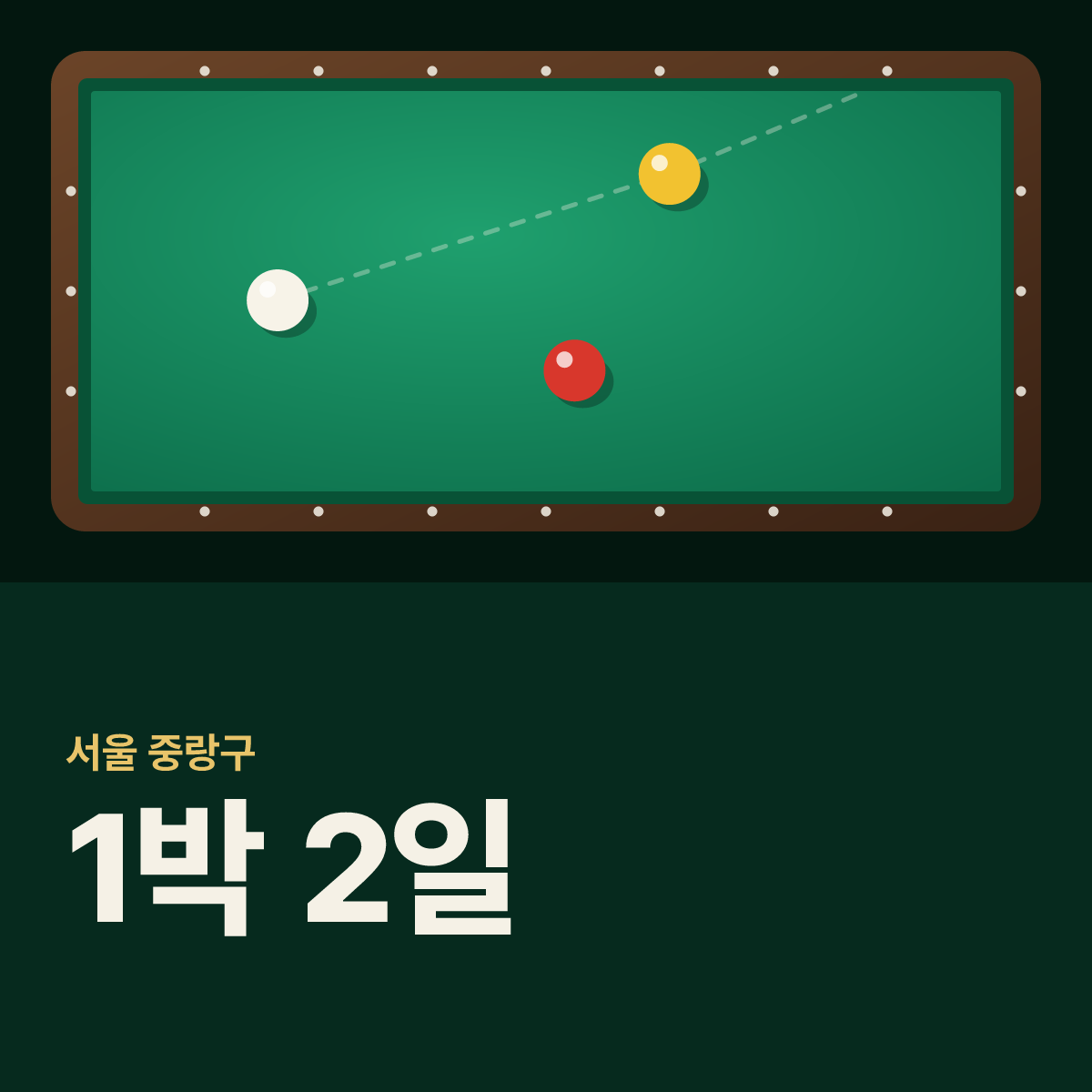 1박 2일 당구장 카드