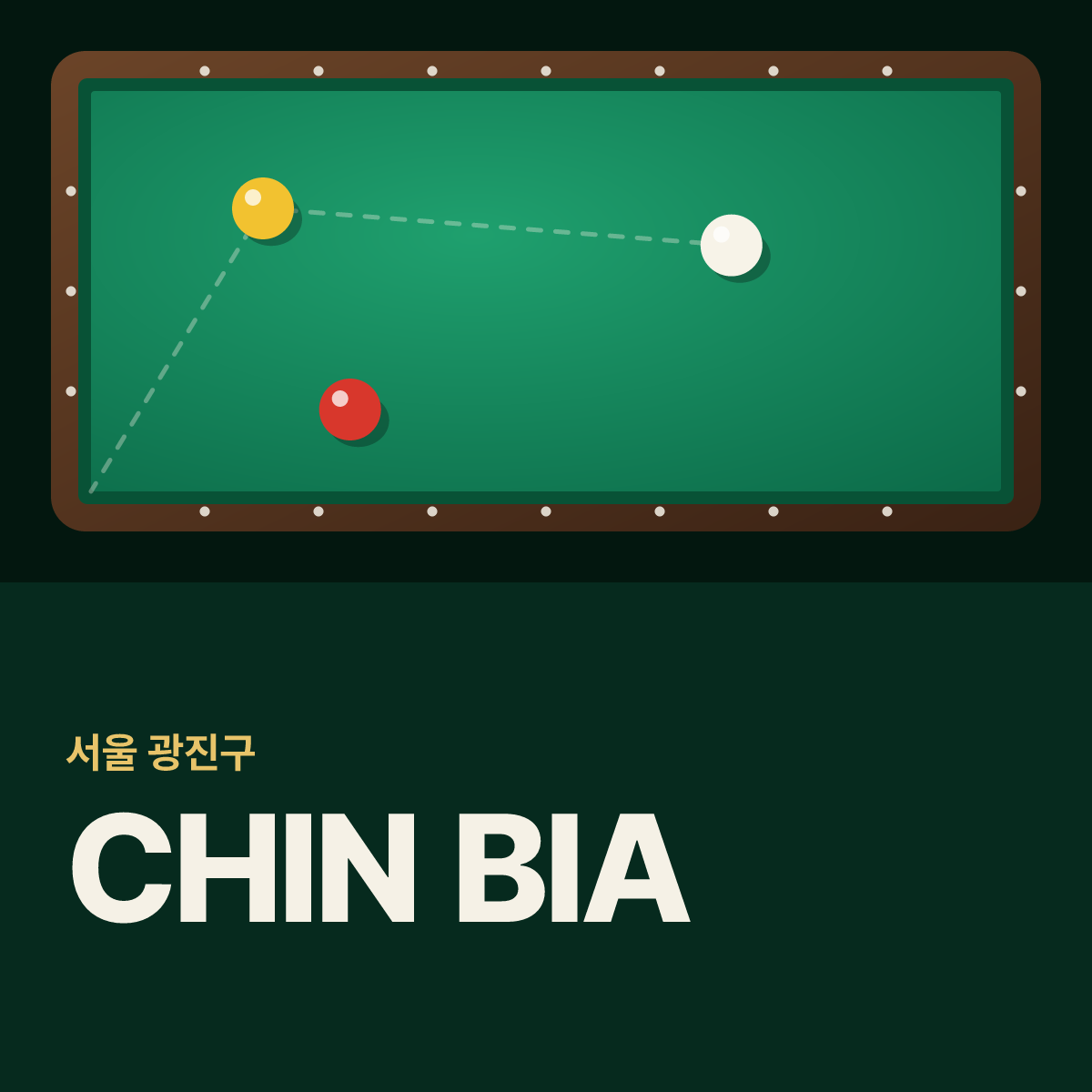 CHIN BIA 당구장 카드