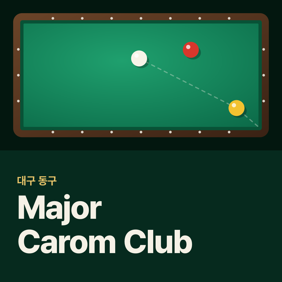 Major Carom Club 당구장 카드