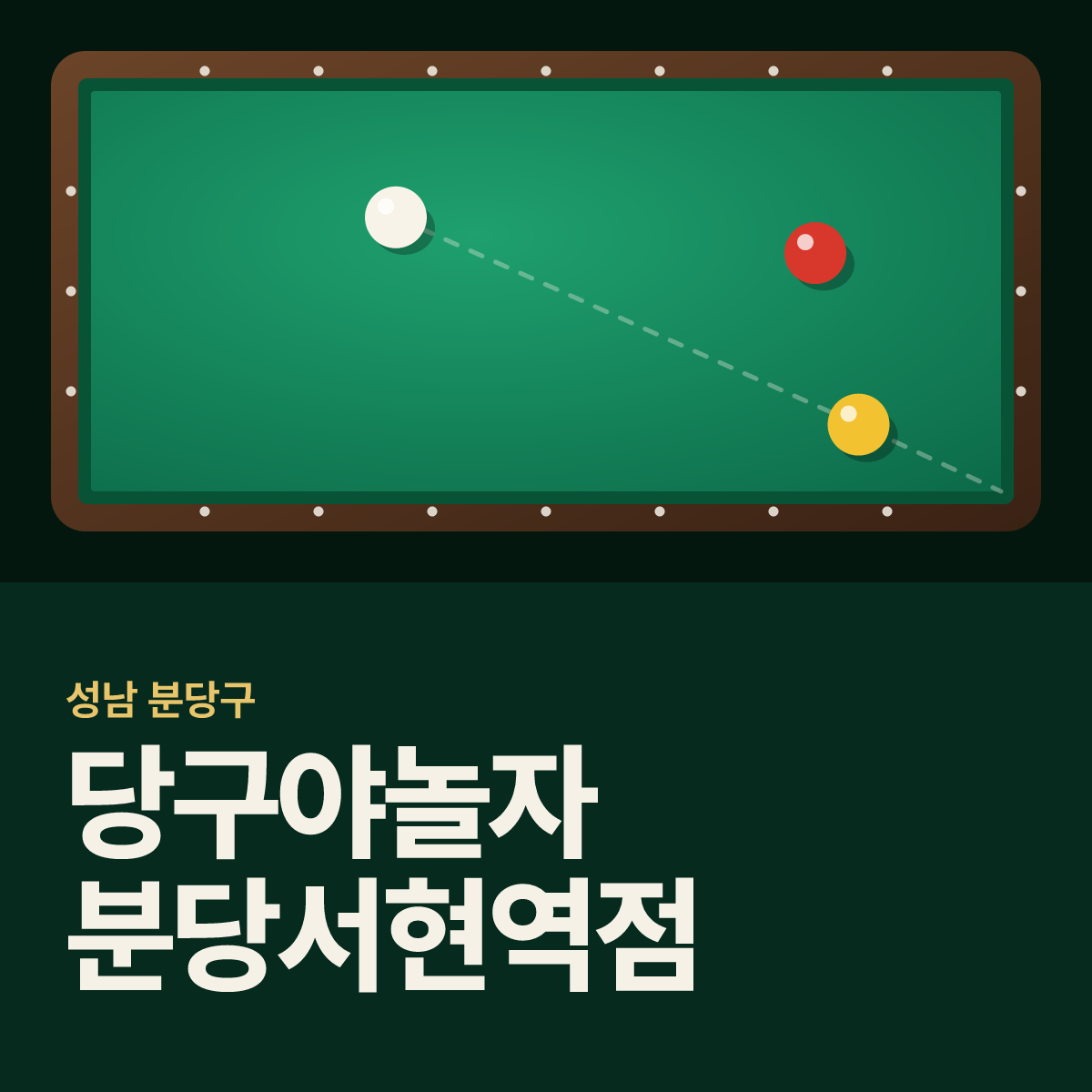 당구야놀자 분당서현역점 당구장 카드