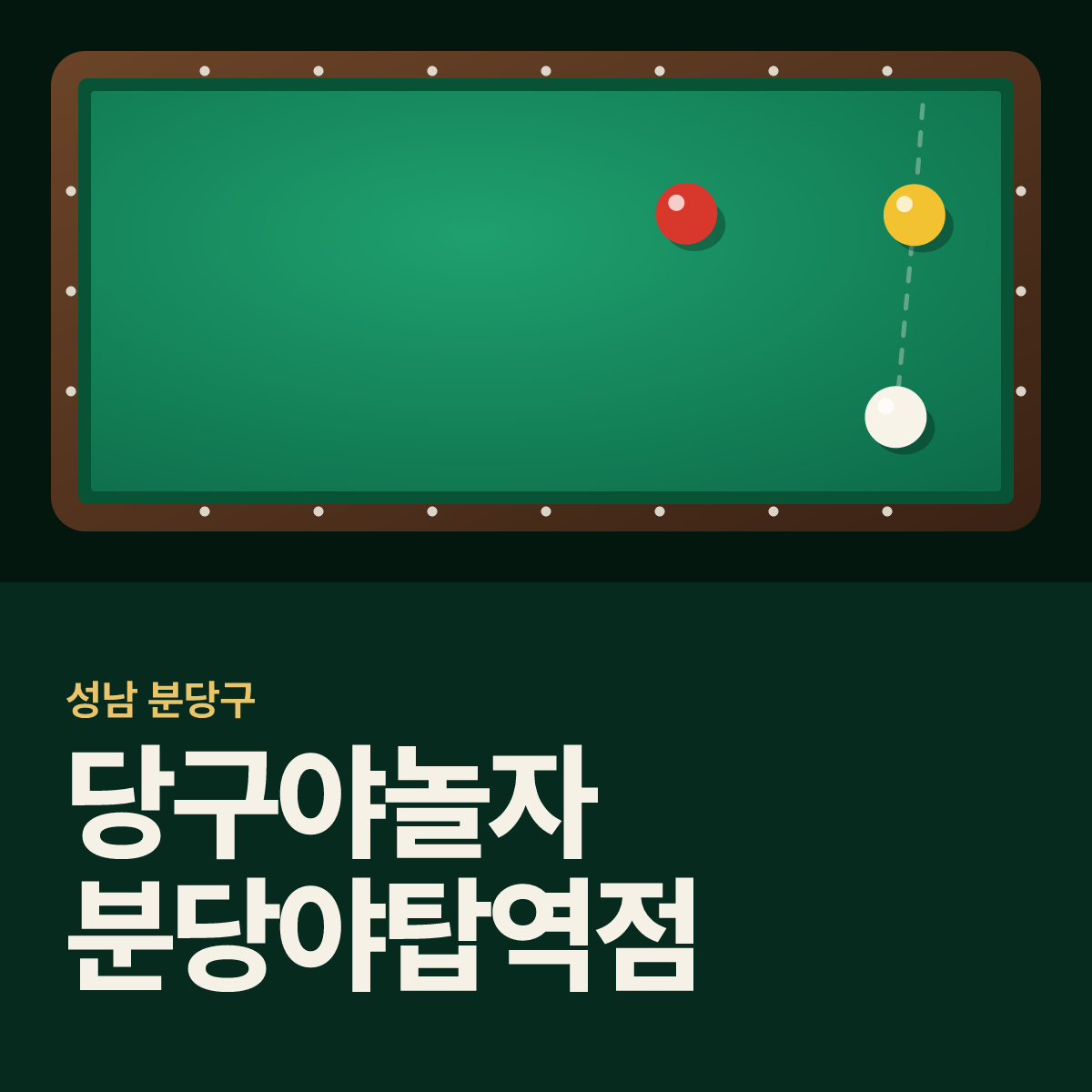 당구야놀자 분당야탑역점 당구장 카드