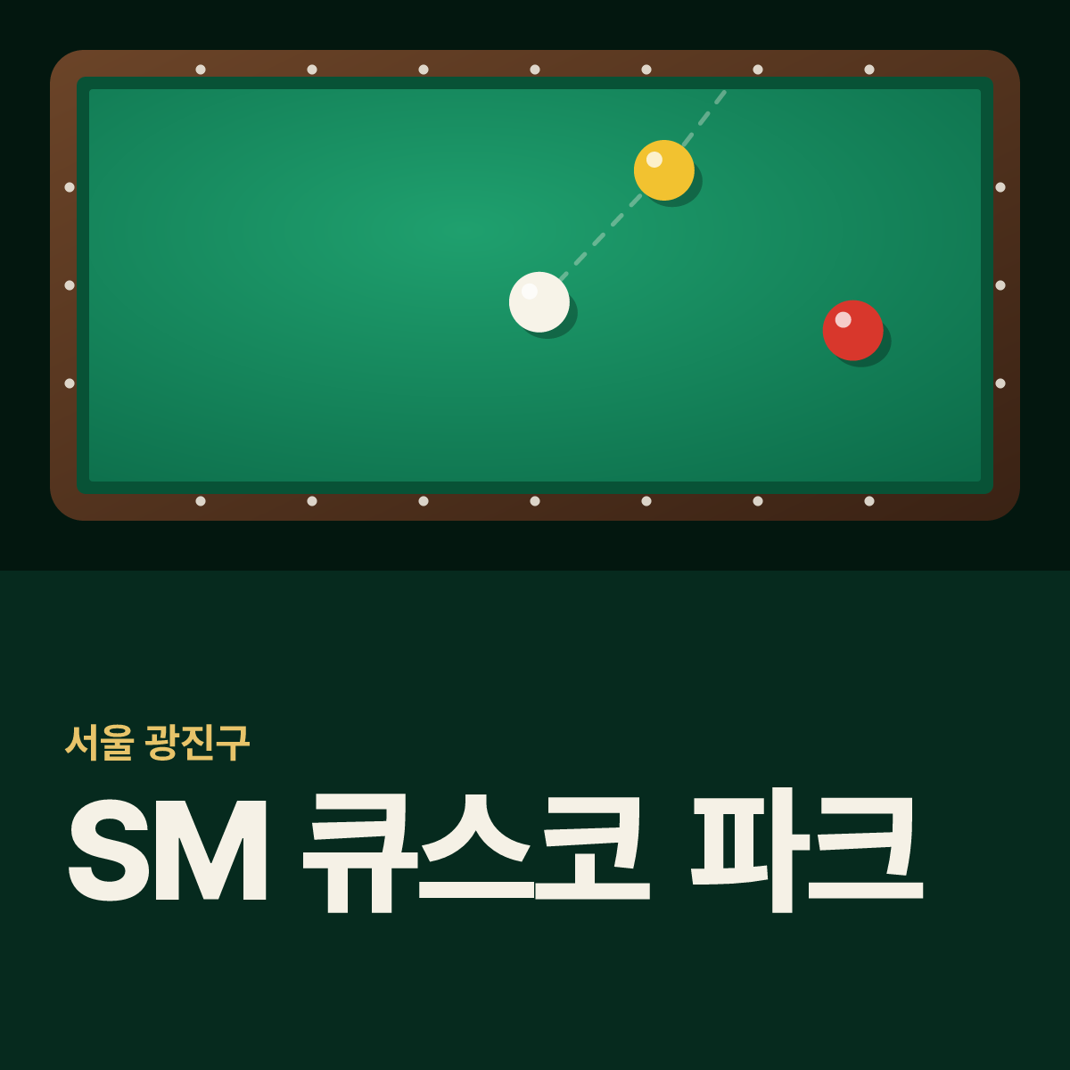 SM 큐스코 파크 당구장 카드
