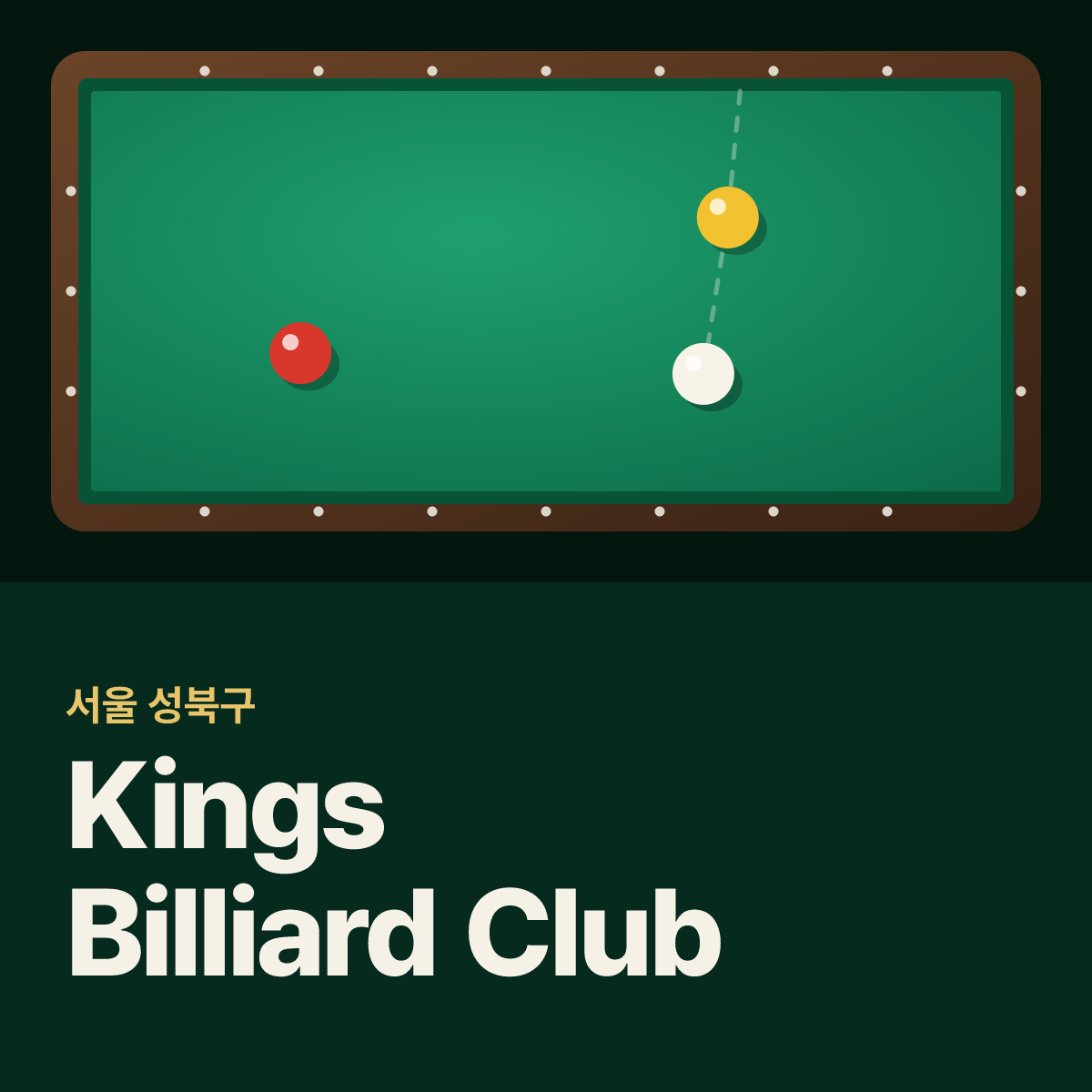 Kings Billiard Club 당구장 카드