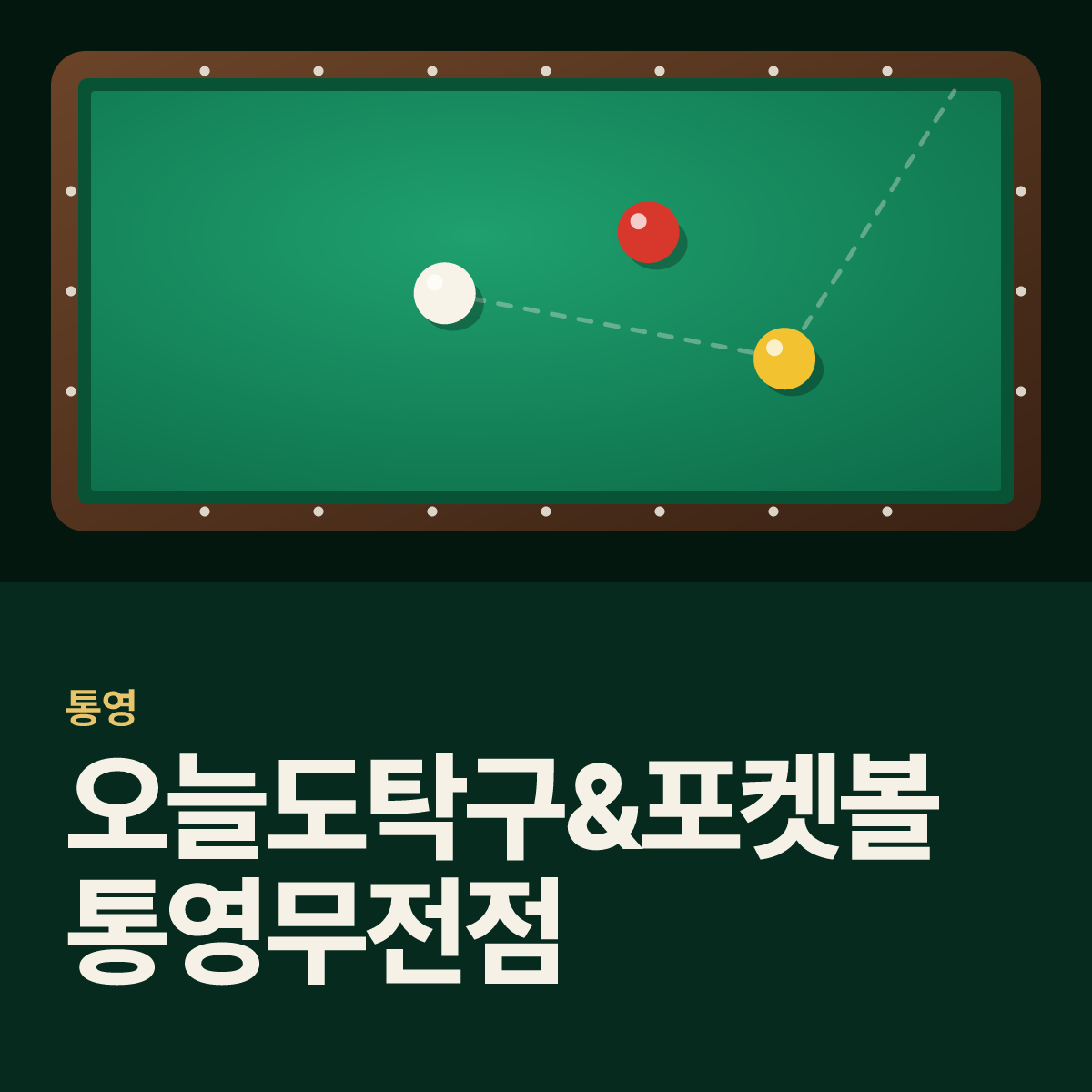 오늘도탁구&포켓볼 통영무전점 당구장 카드