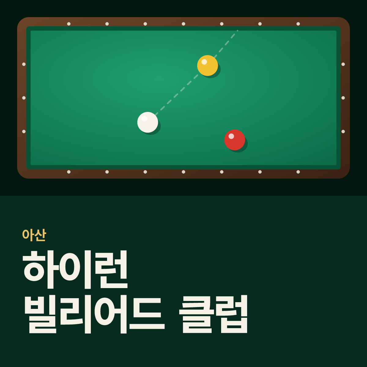 하이런 빌리어드 클럽 당구장 카드