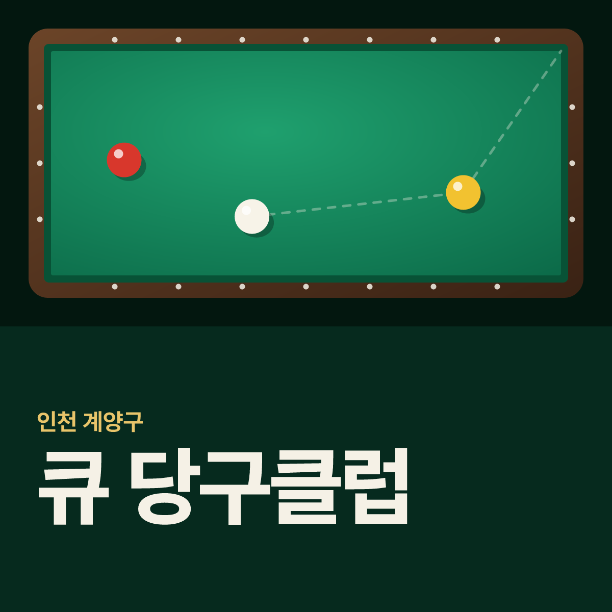 큐 당구클럽 당구장 카드