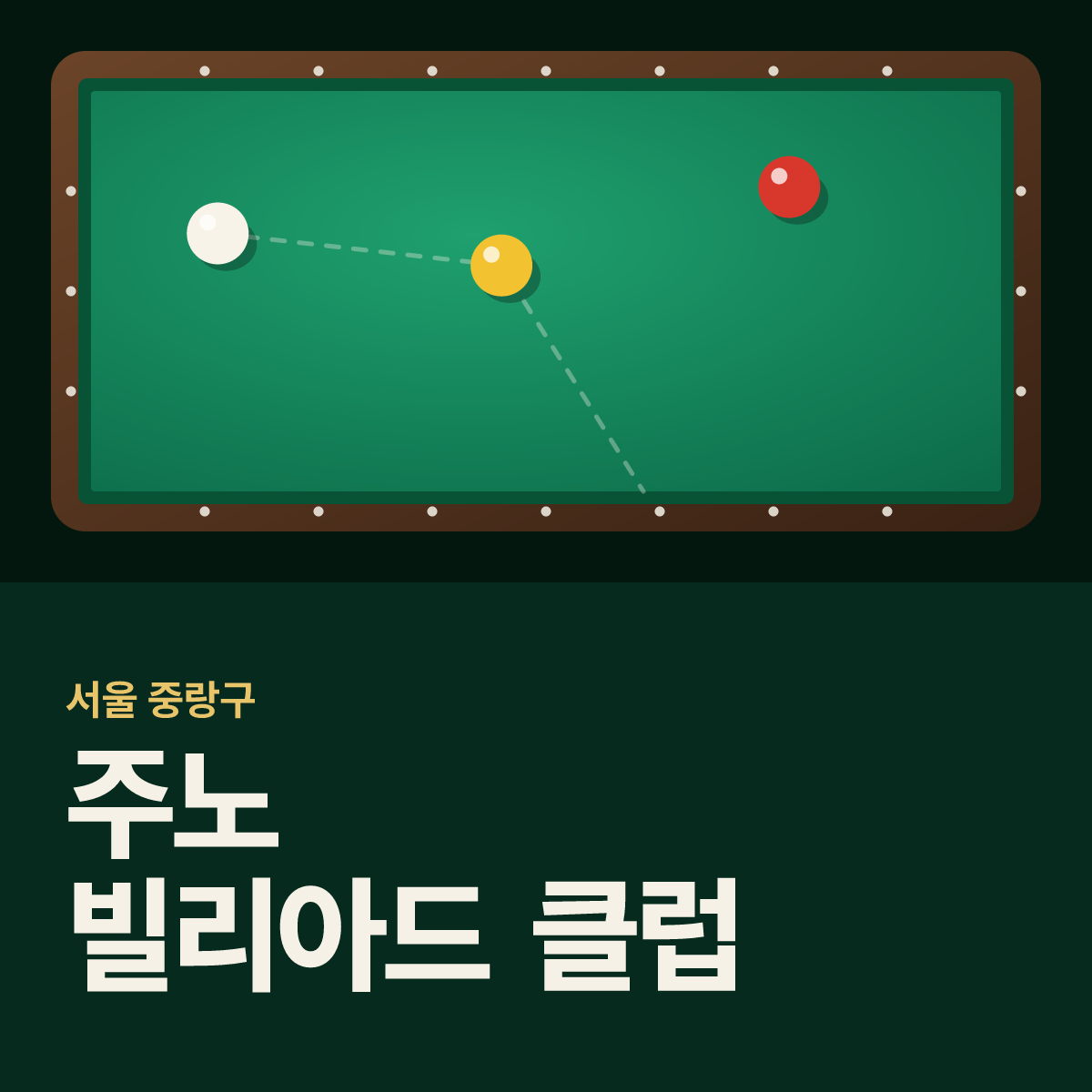 주노 빌리아드 클럽 당구장 카드