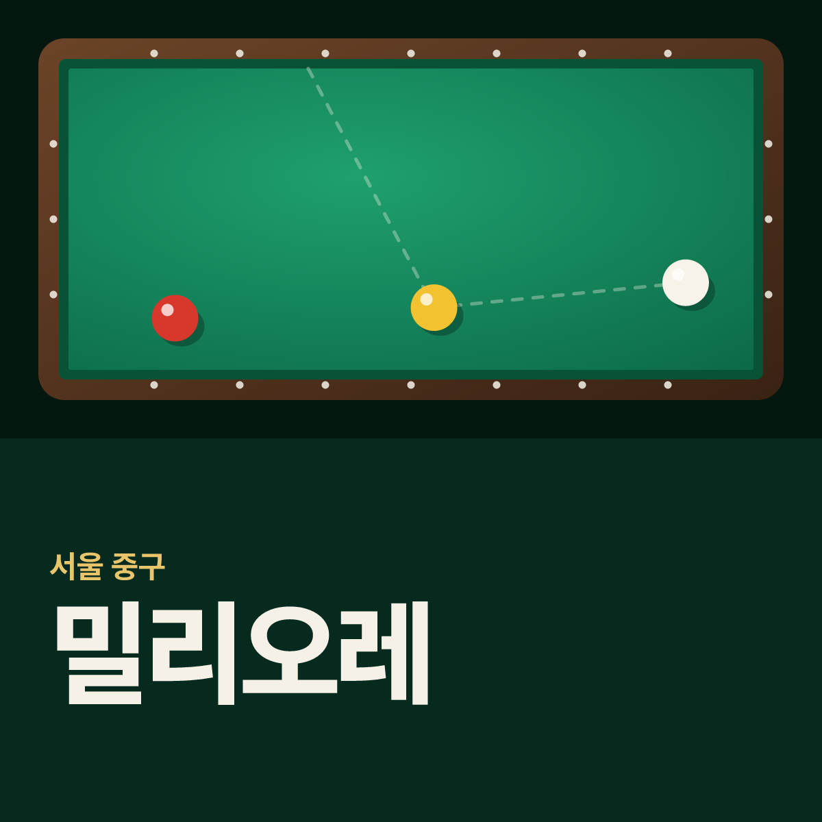밀리오레 당구장 카드