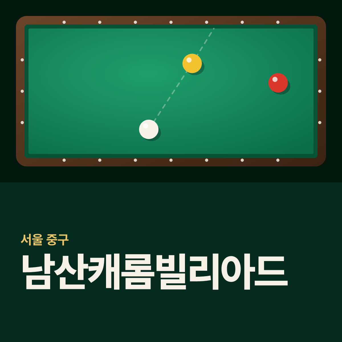 남산캐롬빌리아드 당구장 카드