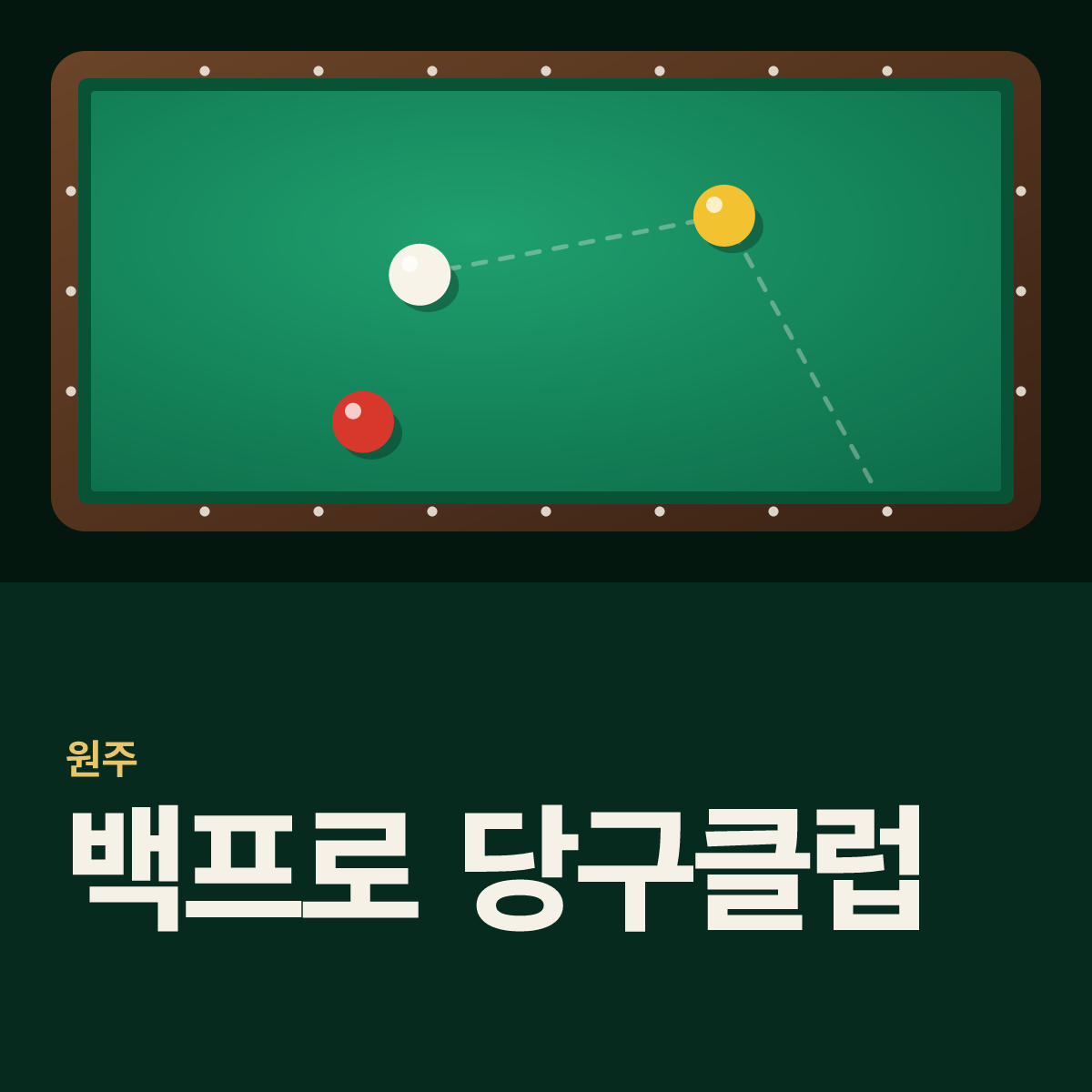 백프로 당구클럽 당구장 카드