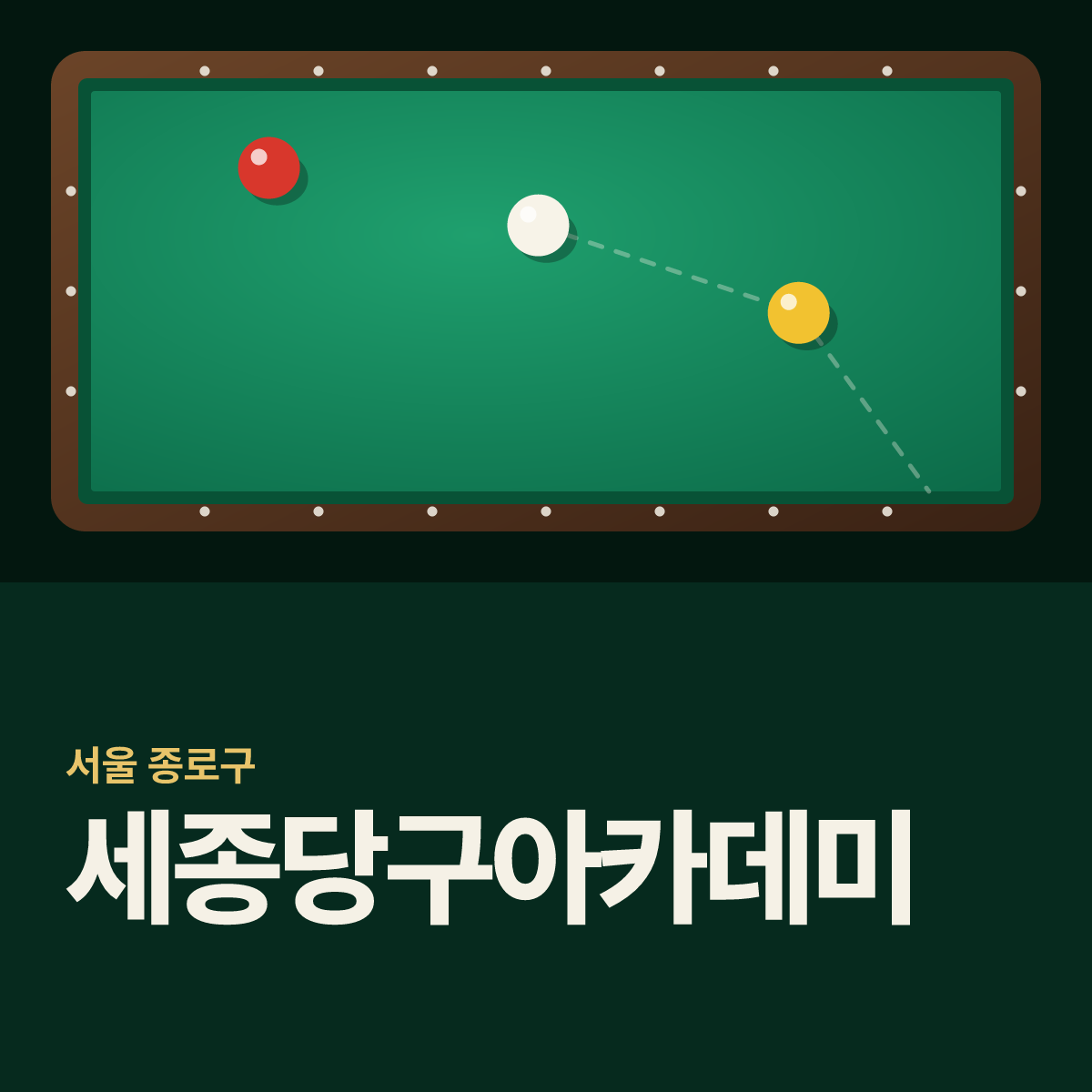 세종당구아카데미 당구장 카드