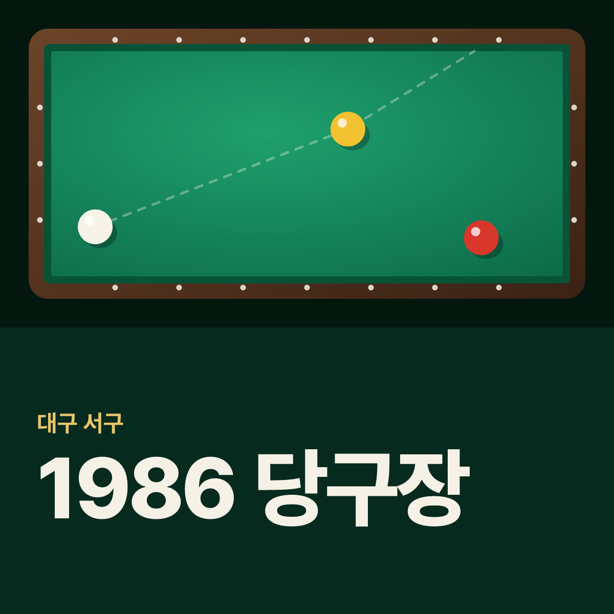 1986 당구장 카드