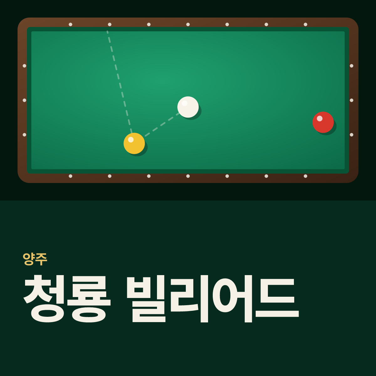 청룡 빌리어드 당구장 카드