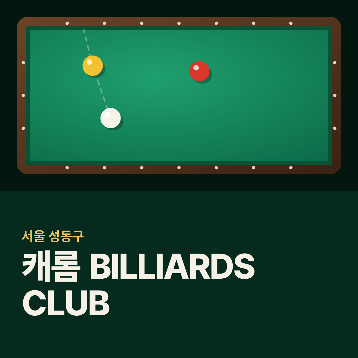 캐롬 BILLIARDS CLUB 당구장 카드