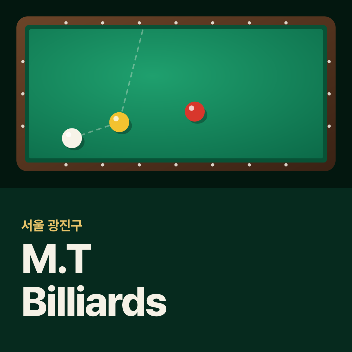 M.T Billiards 당구장 카드