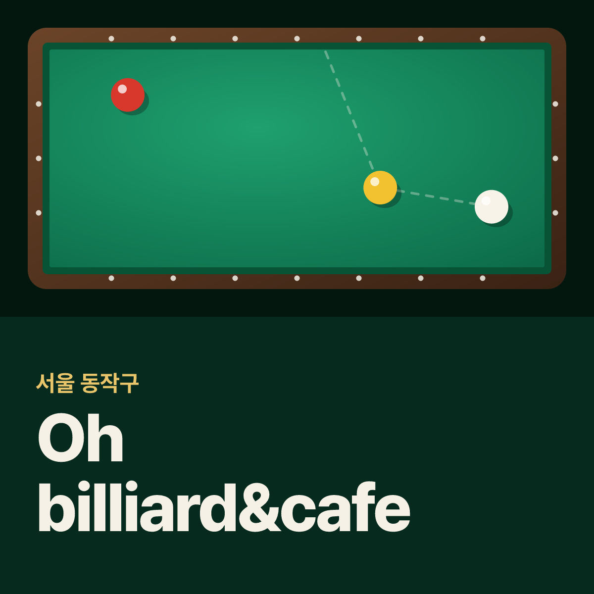 Oh billiard&cafe 당구장 카드