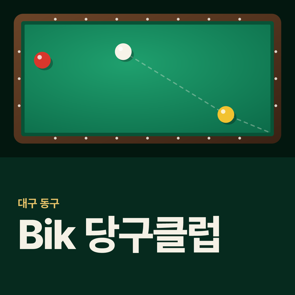 Bik 당구클럽 당구장 카드