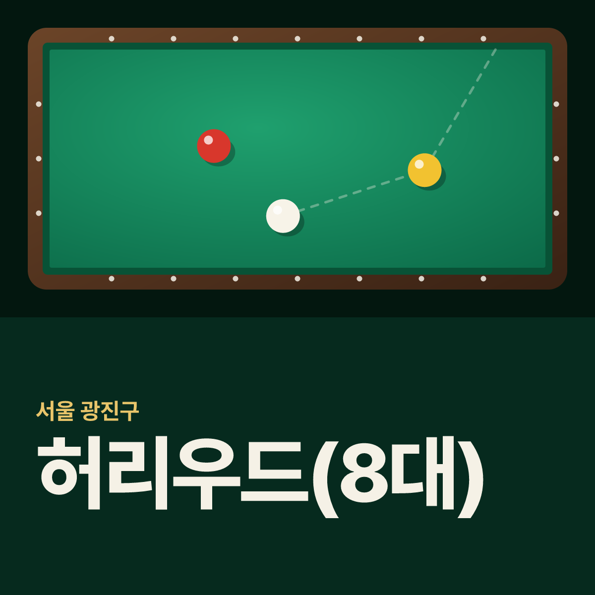 허리우드(8대) 당구장 카드