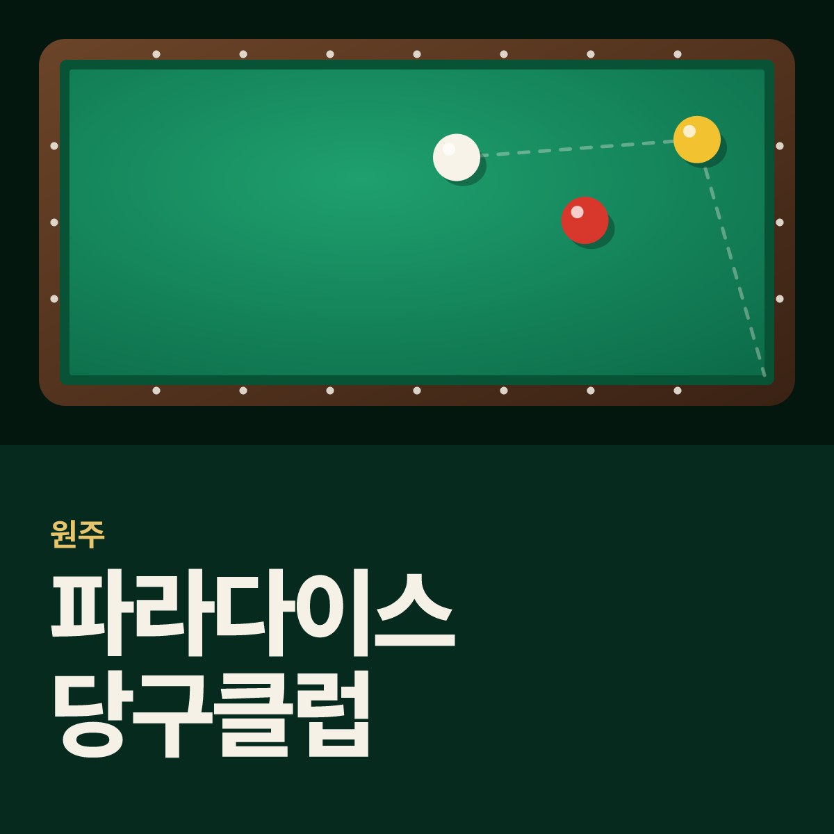 파라다이스 당구클럽 당구장 카드