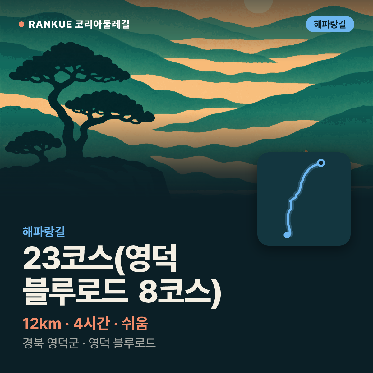 해파랑길 23코스(영덕 블루로드 8코스) — 12km · 4시간 · 쉬움 · 경북 영덕군 · 영덕 블루로드